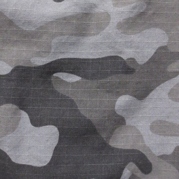 WT02 mens SHORTS camo GRAY stretch waist CARGO pull on DRAWSTRING size M - Picture 11 of 11